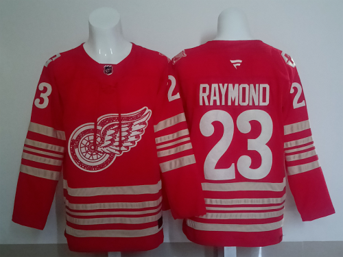 Detroit Red Wings RAYMOND 23 Red 100th Anniversary NHL Jersey Hockey Shirt
