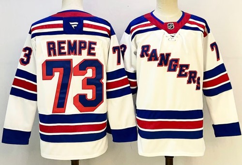 New York Rangers REMPE 73 White NHL Jersey Hockey Shirt