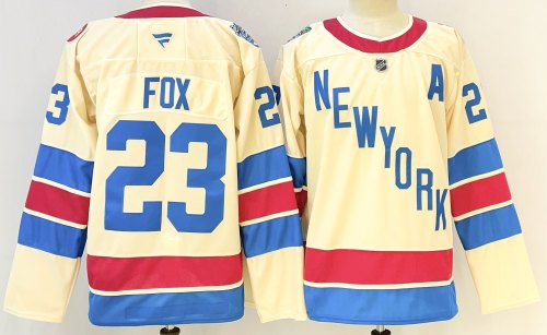 New York Rangers FOX 23 Yellow NHL Jersey Hockey Shirt