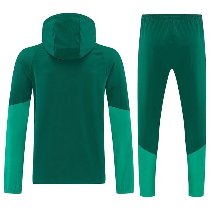 with Caps 2026 Algeria Green Soccer Windbreaker Jacket Football Jacket and Pants