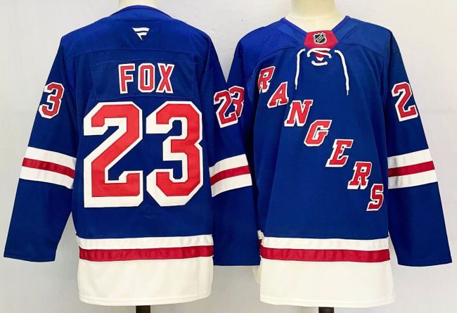 New York Rangers FOX 23 Dark Blue NHL Jersey Hockey Shirt