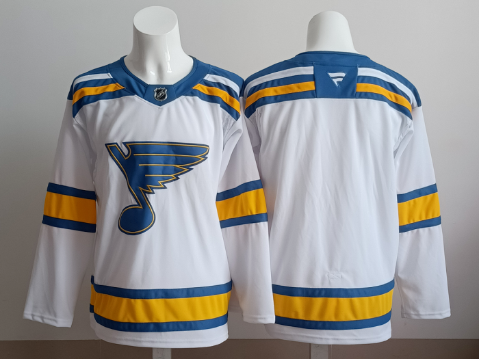 Saint Louis Blues Blank White NHL Jersey St. Louis Blues Hockey Shirt