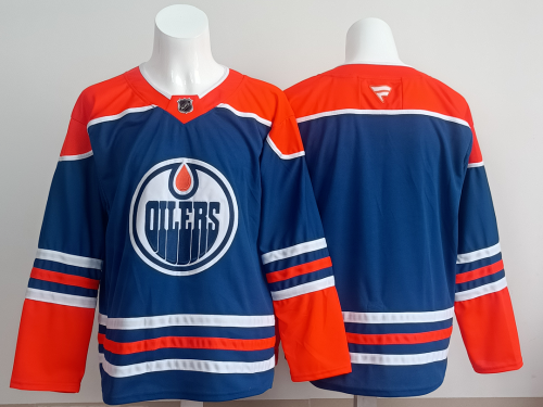 Edmonton Oilers Blank Blue NHL Jersey Hockey Shirt