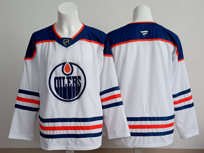 Edmonton Oilers Blank White NHL Jersey Hockey Shirt