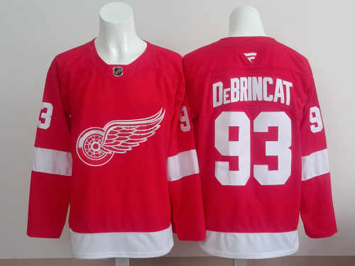Detroit Red Wings DEBRINCAT 93 Red/White NHL Jersey Hockey Shirt