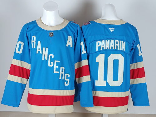 New York Rangers PANARIN 10 Blue/Red NHL Jersey Hockey Shirt