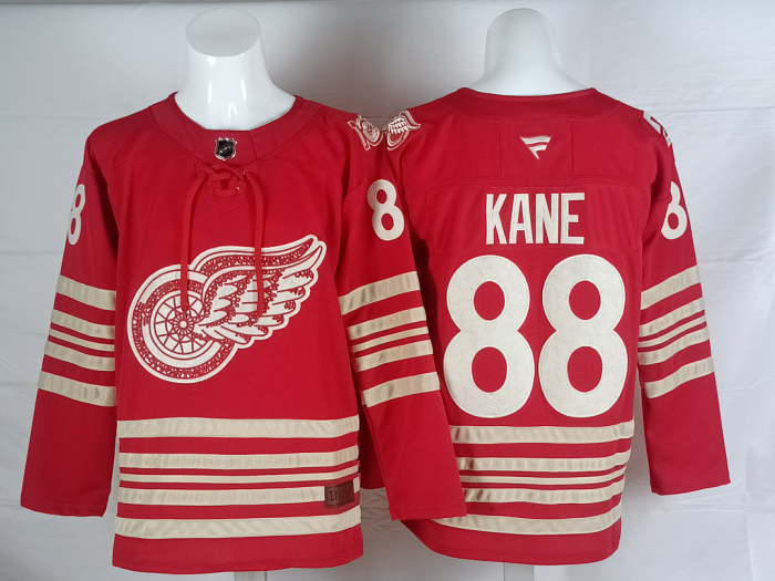 Detroit Red Wings KANE 88 Red 100th Anniversary NHL Jersey Hockey Shirt