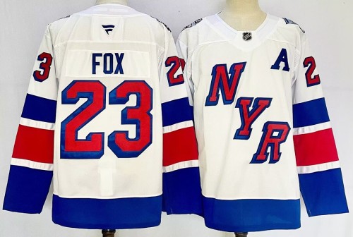 New York Rangers FOX 23 White/Blue NHL Jersey Hockey Shirt