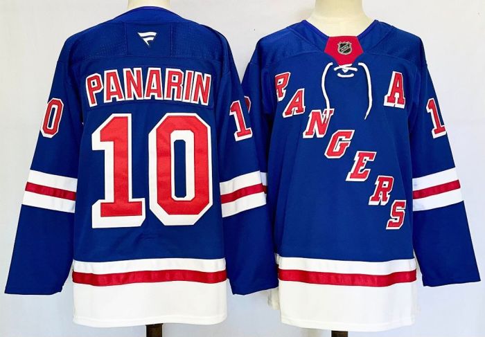New York Rangers PANARIN 10 Blue NHL Jersey Hockey Shirt