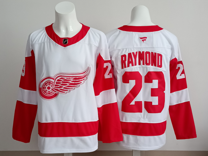 Detroit Red Wings RAYMOND 23 White NHL Jersey Hockey Shirt