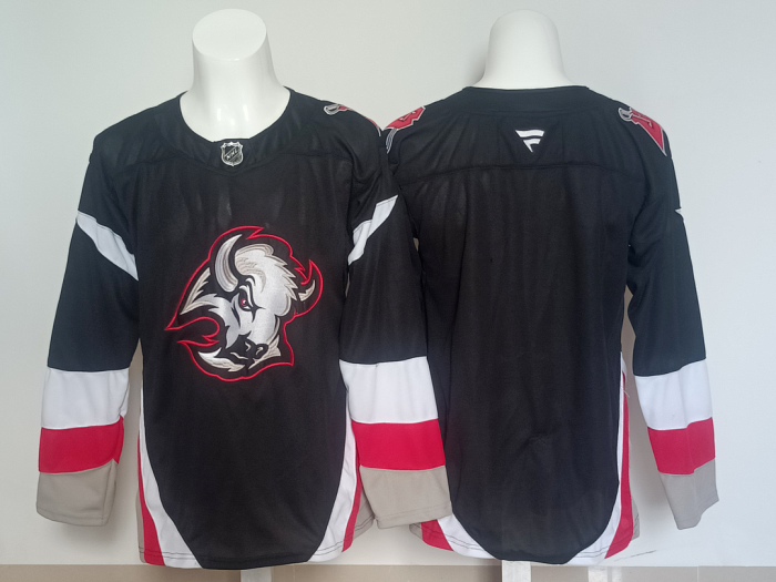 Buffalo Sabres Blank Black Jersey Hockey Shirt