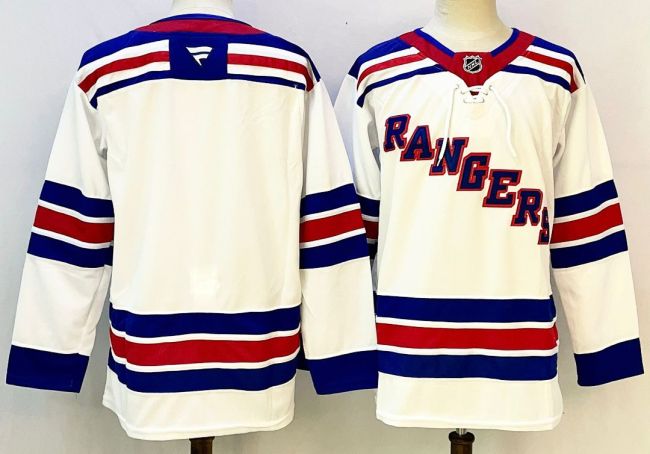 New York Rangers Blank White NHL Jersey Hockey Shirt