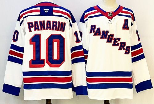 New York Rangers PANARIN 10 White NHL Jersey Hockey Shirt