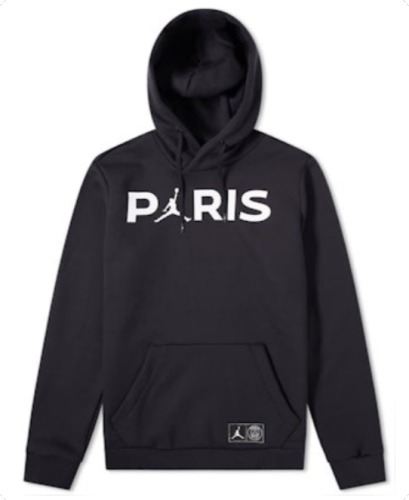 2025-2026 PSG Black Soccer Training Hoodie Football Hoody