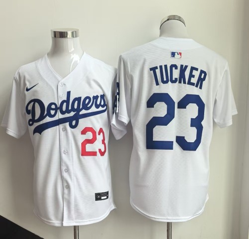 Los Angeles Dodgers TUCKER 23 White Cool Base Shirt MLB Jersey