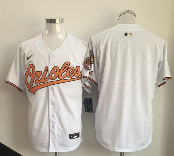 Baltimore Orioles Blank White MLB Shirt Cool Base Jersey