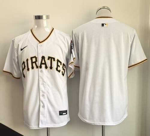 Pittsburgh Pirates White Blank Cool Base Jersey MLB Shirt