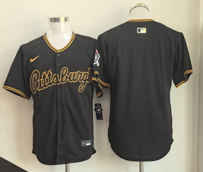 Pittsburgh Pirates Blank Black Cool Base Jersey MLB Shirt