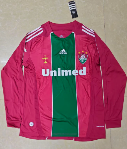 Long Sleeve Retro Jersey Fluminense 2010 Home Soccer Jersey Vintage Football Shirt