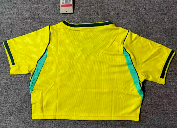 Women 2026 Brazil Home crop Soccer Shirt Girl Football Jersey