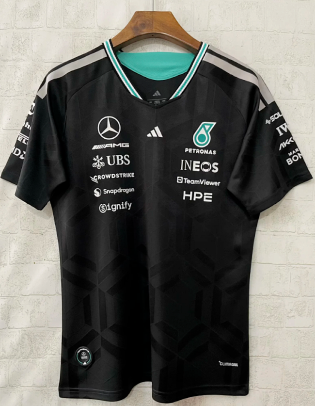 Mercedes 2026-2027 Black T-Shirt Racing Jersey