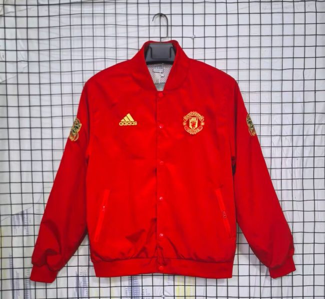 Retro Jacket 2019-2020 Manchester United Red Soccer Windbreaker Jacket Football Jacket