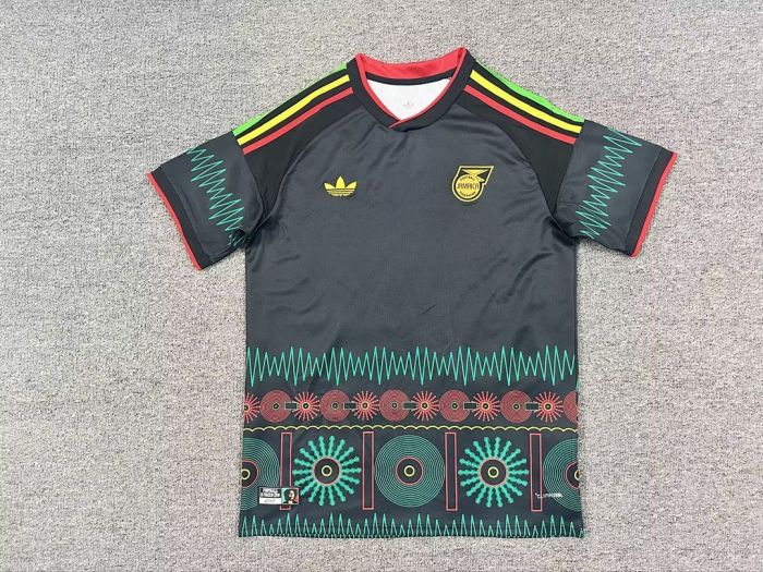 Fan Version 2026 Jamaica Away Black Soccer Jersey Football Shirt