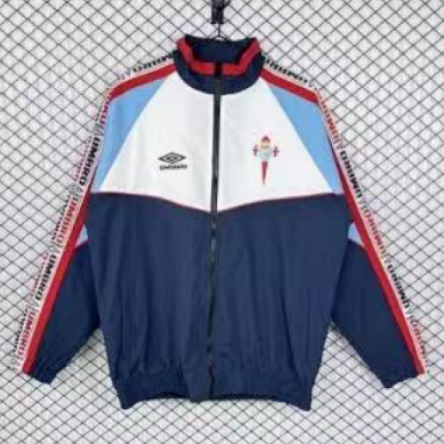 Retro Jacket 1998-1999 Celta White/Blue Soccer Windbreaker Jacket Football Jacket