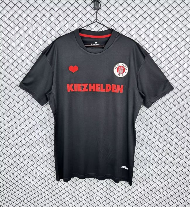 Retro Jersey 2013-2014 St. Pauli Third Away Black Soccer Jersey Football Shirt