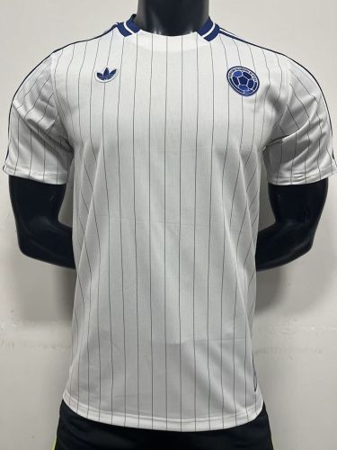 Fan Version 2026 Colombia White Icon Soccer Jersey Camisetas de Futbol