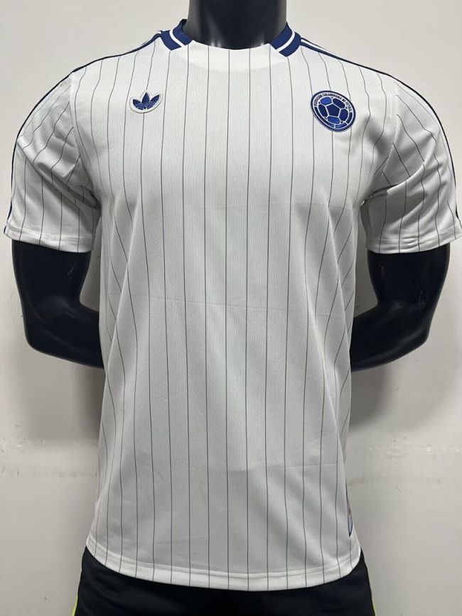 Fan Version 2026 Colombia White Icon Soccer Jersey Camisetas de Futbol