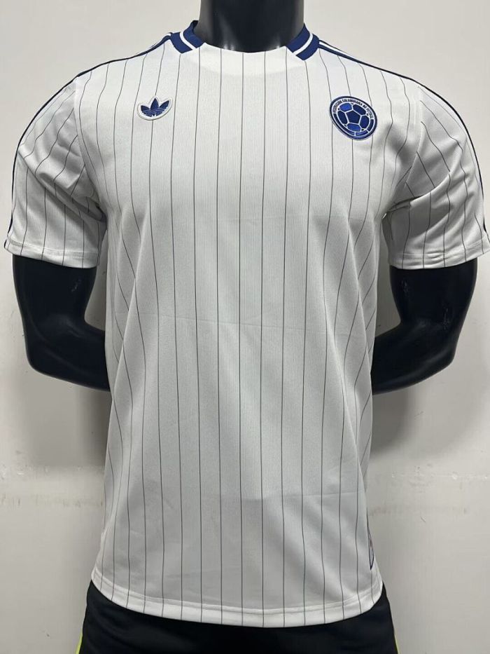 Fan Version 2026 Colombia White Icon Soccer Jersey Camisetas de Futbol