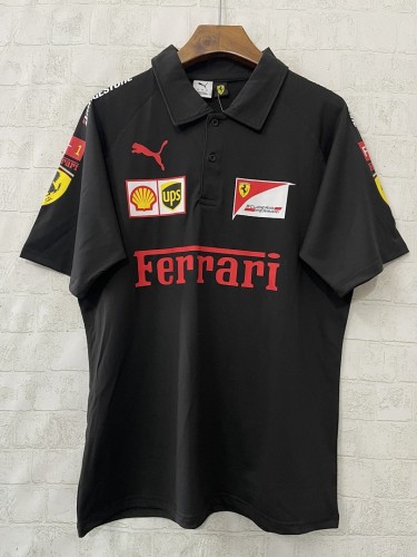 2026 Ferrari Black Casual Shirt Racing Jersey Polo