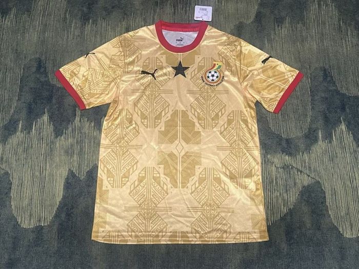 Fan Version 2026 Ghana Gold Soccer Jersey Football Shirt