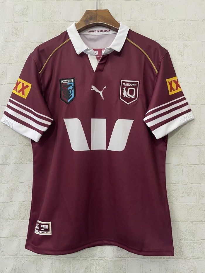 2026 Maroons Home Rugby Jersey
