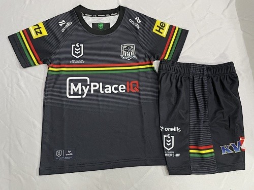 Youth Uniform 2026 Penrith Panthers Home Rugby Jersey Kids Shirt Child Jersey Shorts