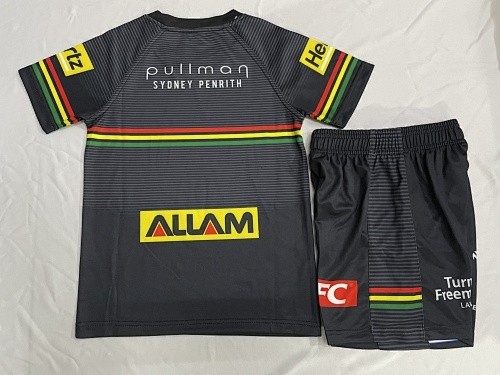 Youth Uniform 2026 Penrith Panthers Home Rugby Jersey Kids Shirt Child Jersey Shorts