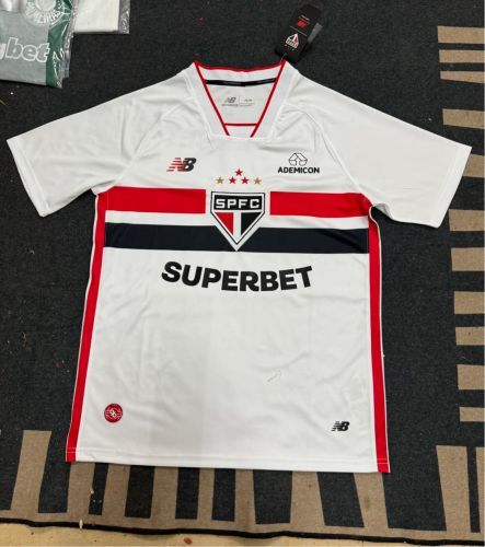 with All Sponor Logo Fans Version 2026-2027 Sao Paulo Home Soccer Jersey São Paulo Football Shirt