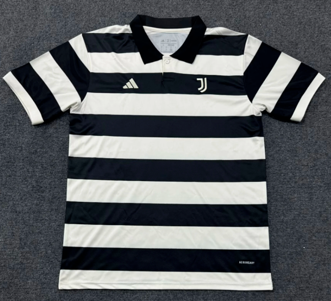 Maillot Juve Shirt Fans Version 2025-2026 Juventus Fourth Away Black/White Football Shirt Soccer Jersey
