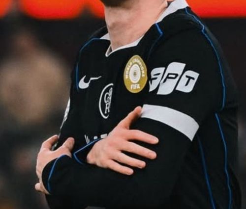 with New Sponor Logo+Club World Cup Champions Patch+No room For racism+EPL Patch Fan Version 2025-2026 Chelsea Third Away Black Soccer Jersey Football Shirt