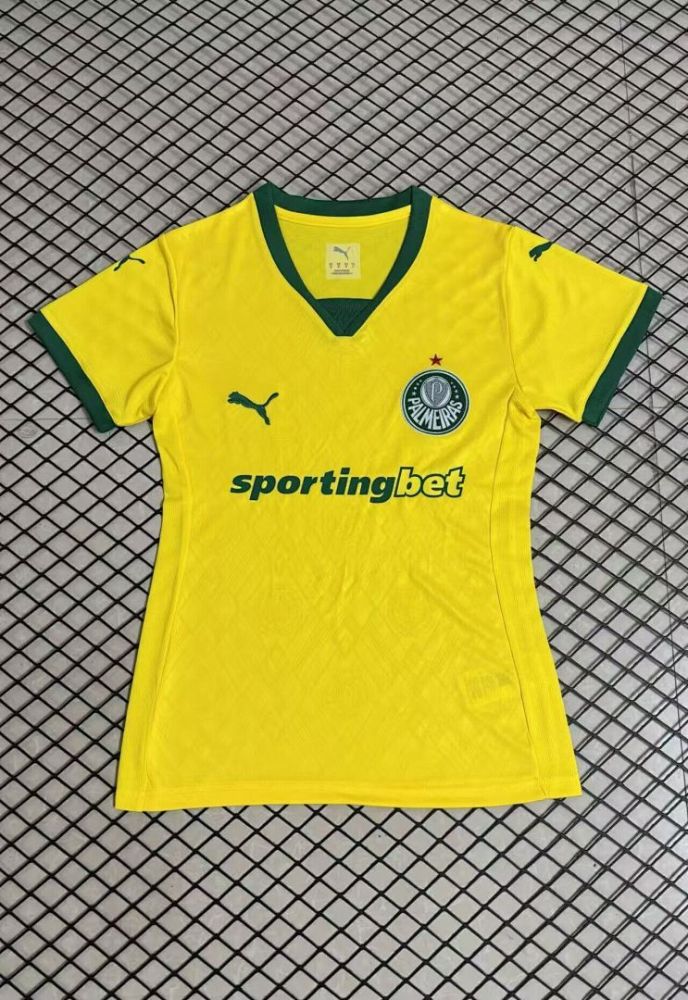 Women 2026-2027 Palmeiras Third Away Yellow Soccer Jersey Girl Football Shirt
