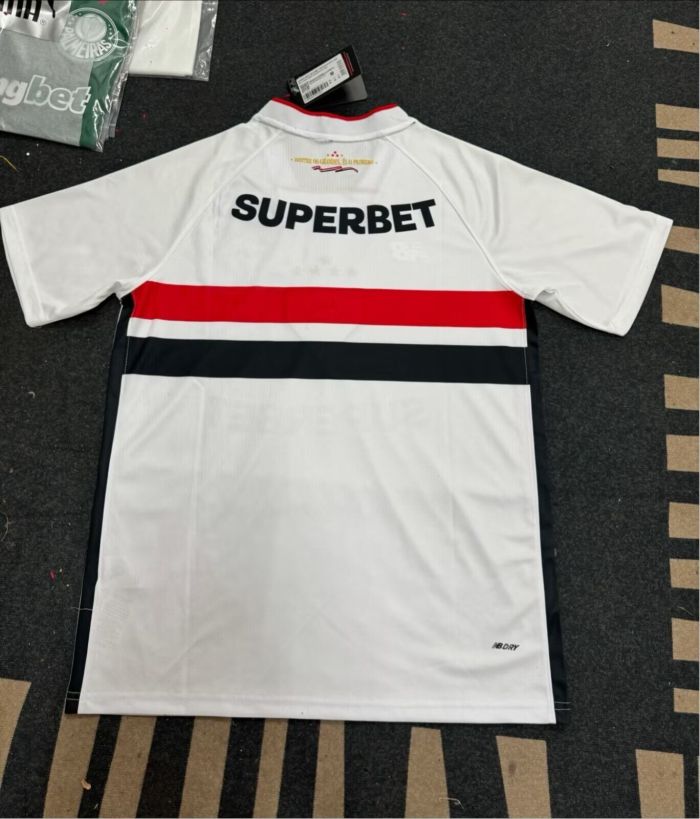 with All Sponor Logo Fans Version 2026-2027 Sao Paulo Home Soccer Jersey São Paulo Football Shirt