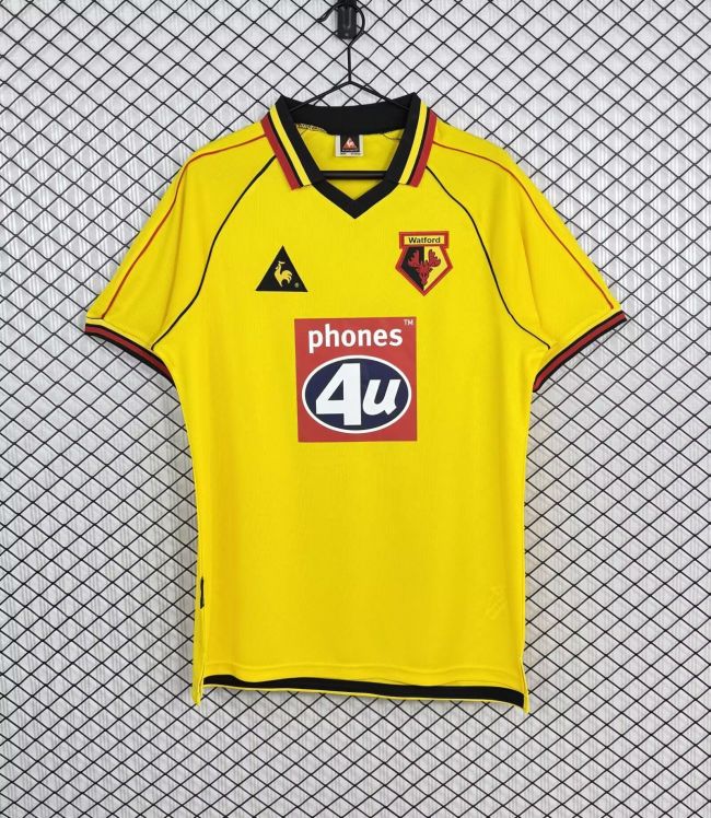 Retro Jersey 1990-1991 Watford Home Soccer Jersey Vintage Football Shirt