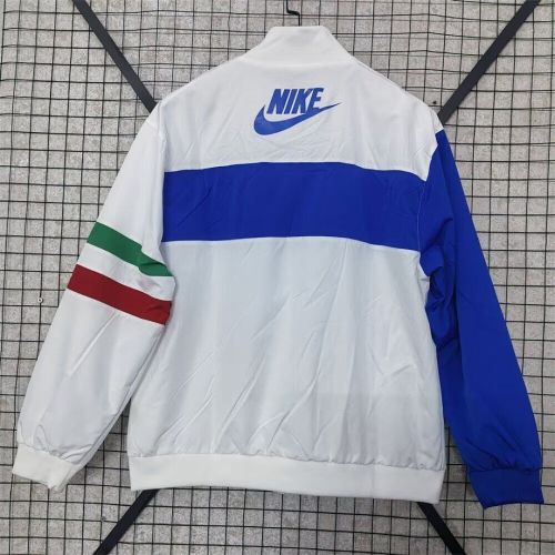 2025-2026 Italy White/Blue Soccer Windbreaker Jacket Football Jacket