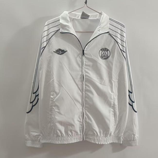 2025-2026 PSG White Soccer Windbreaker Jacket Football Jacket