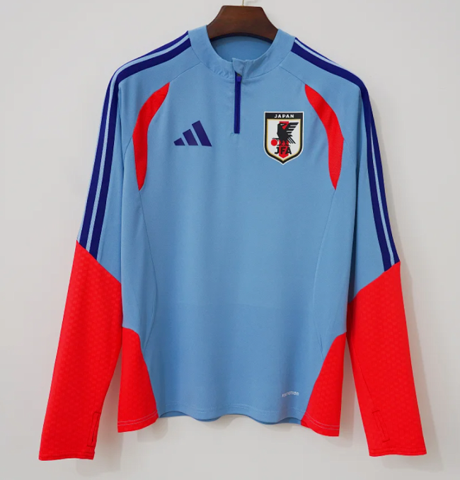 Long Sleeve 2026 Japan Blue/Red Soccer Training Sweater