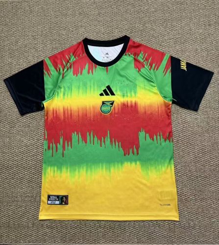 Fan Version 2026 Jamaica Green/Yellow/Red Soccer Training Jersey Football Shirt