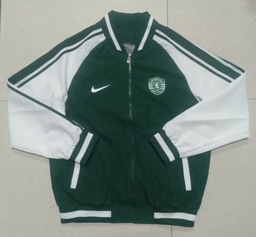 2026-2027 Sporting Lisbon Green/White Soccer Windbreaker Jacket Football Jacket