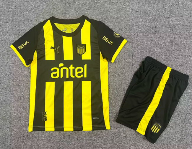 Youth Uniform Kids Kit 2025-2026 Penarol Home Soccer Jersey Shorts Child Football Set