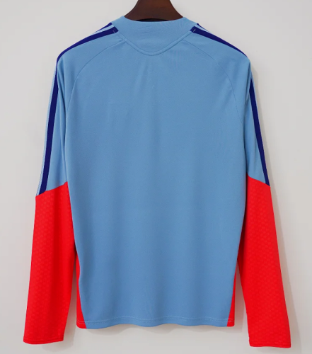 Long Sleeve 2026 Japan Blue/Red Soccer Training Sweater